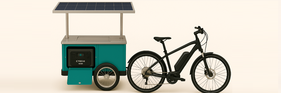 Moros Ice Rolls E-Bike mit Anhänger